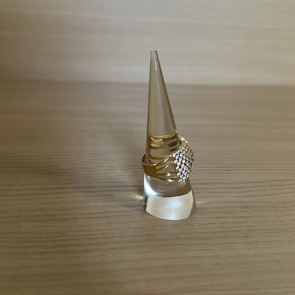 Express Gold Rhinestone Ring 8 - Picture 4 of 9